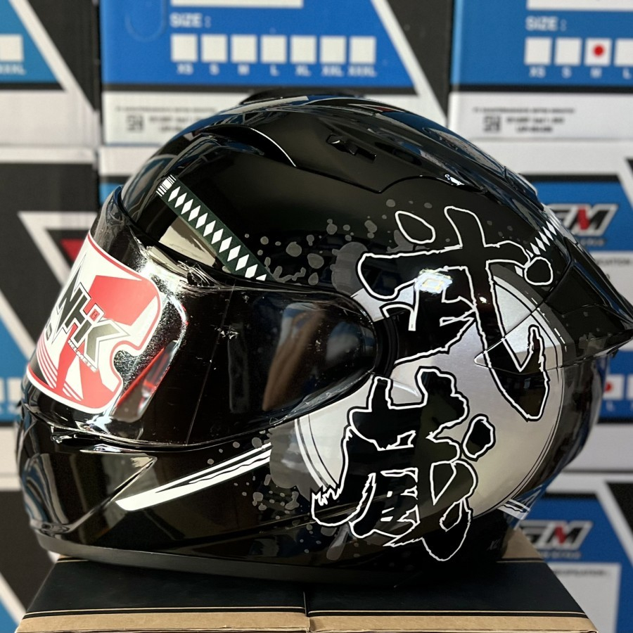 HELM NHK GP Prime Bushido Black Silver HELM FULL FACE