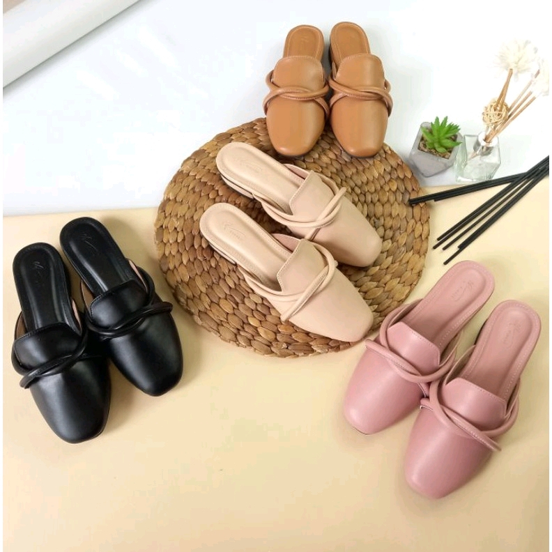 Livy Mules | Sandal Mules Wanita | Mules Wanita Daily | Sandal Mules Casual
