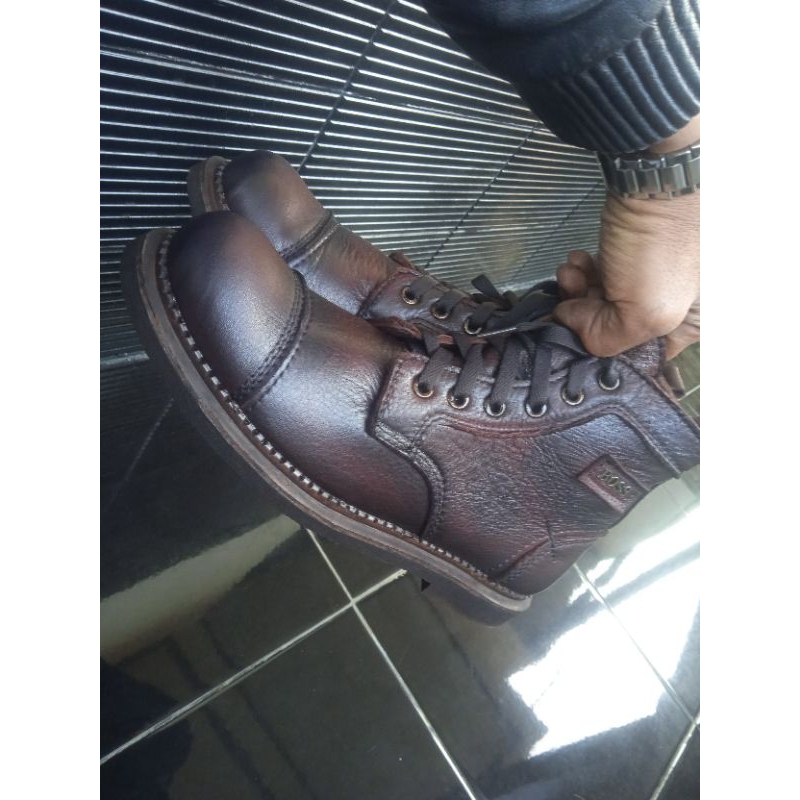 boots second boots kulit second sepatu kulit asli/sepatu kulit  pria/boots kulit pria