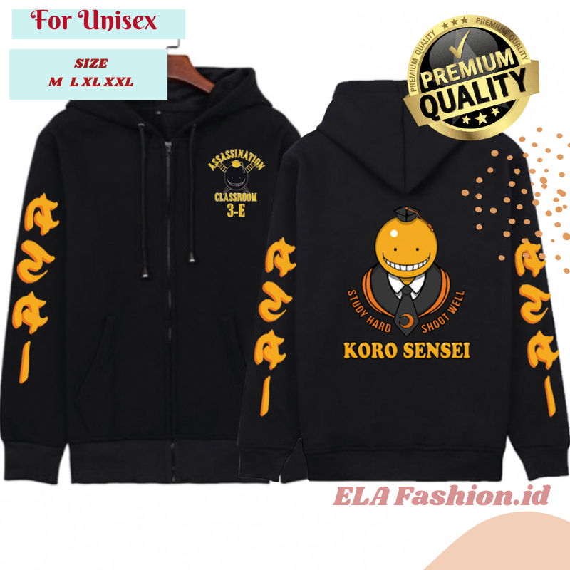 Jaket Jacket Zipper Koro Sensei Anime Assassination Classroom 01