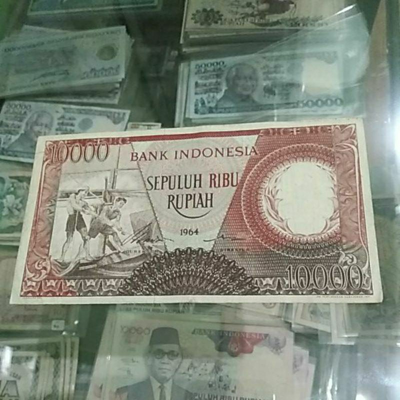 Uang kuno 10000 seri pekerja 1964