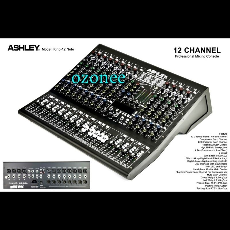 Mixer Ashley King 12 Note KingOri 12 Note Original 12 Channel