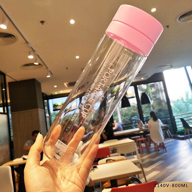 Botol Minuman Portable Cup 600 & 800 ML High Quality-600ML PINK