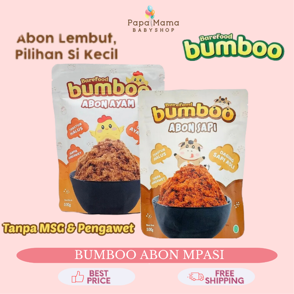 

Bumboo Abon MPASI 100gr Rasa Sapi & Ayam - Makanan Ringan Tabur NasiAnak