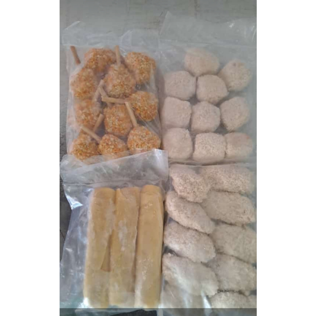 

Egg Roll, Shrimp Roll, Spicy Chicken Nugget