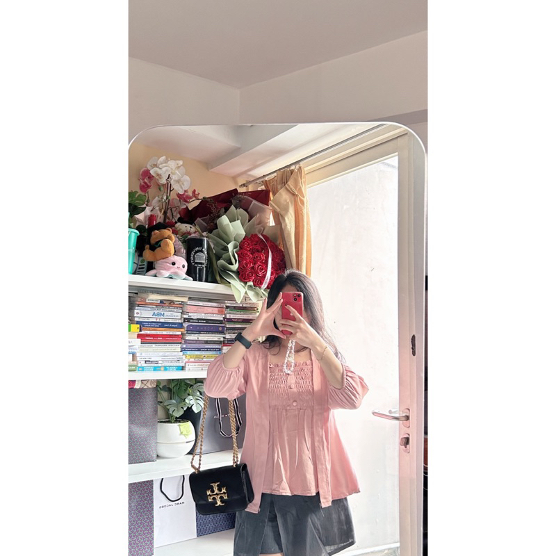 Set 2 in 1 Outer dan Dalaman Rayon Twill Loose Flow Bahan Jatuh