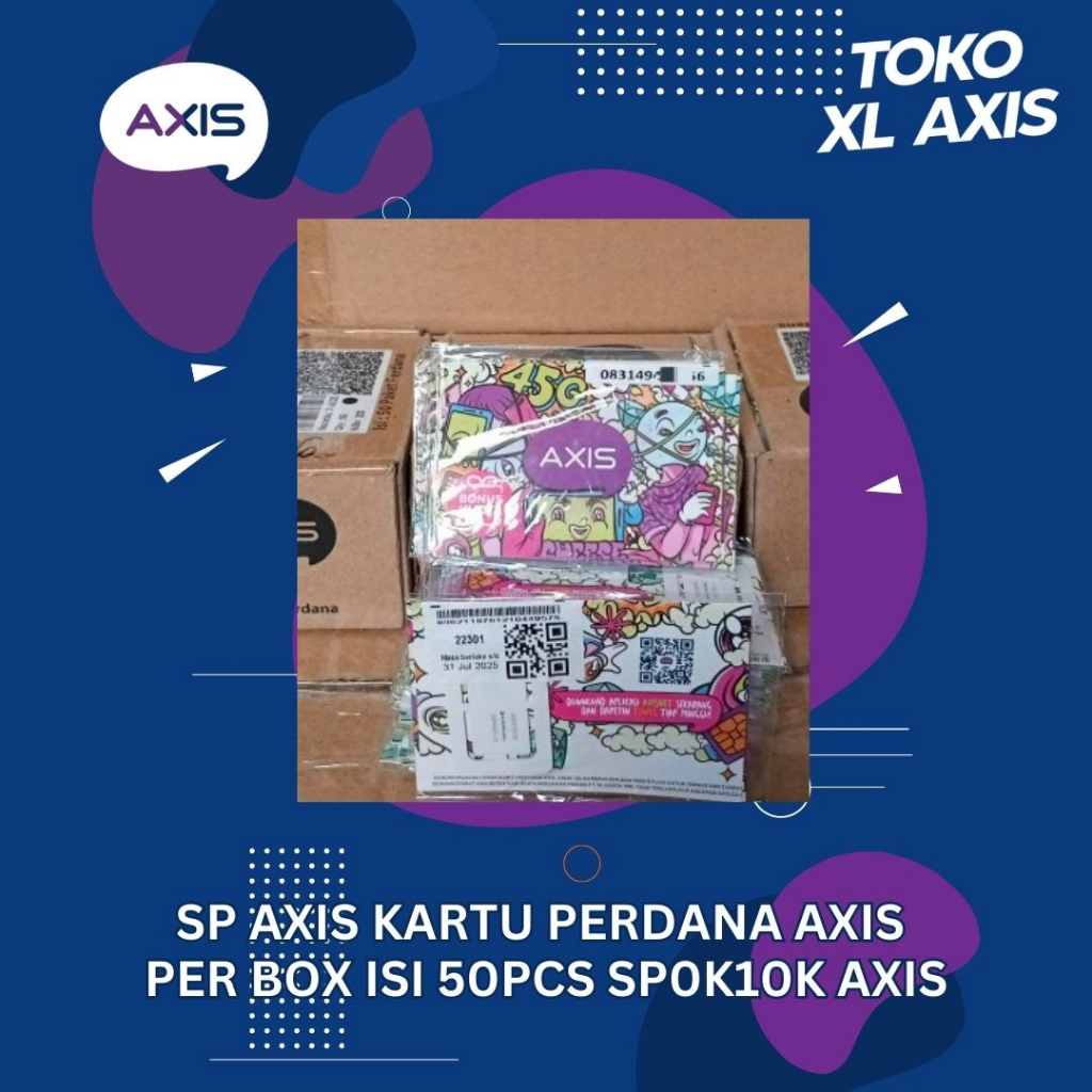 SP Axis Kartu Perdana Axis Per Box Isi 50pcs Sp0k10k Axis