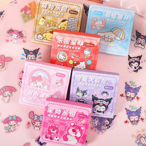 

Stiker Karakter SANRIO Isi 100 Pcs / Stiker Anak Karakter Kartun Sanrio 100 in 1 / Sanrio Sticker