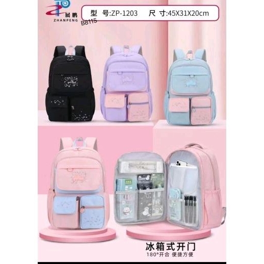 RANSEL SEKOLAH ANAK PEREMPUAN+SET TEMPAT PENSIL