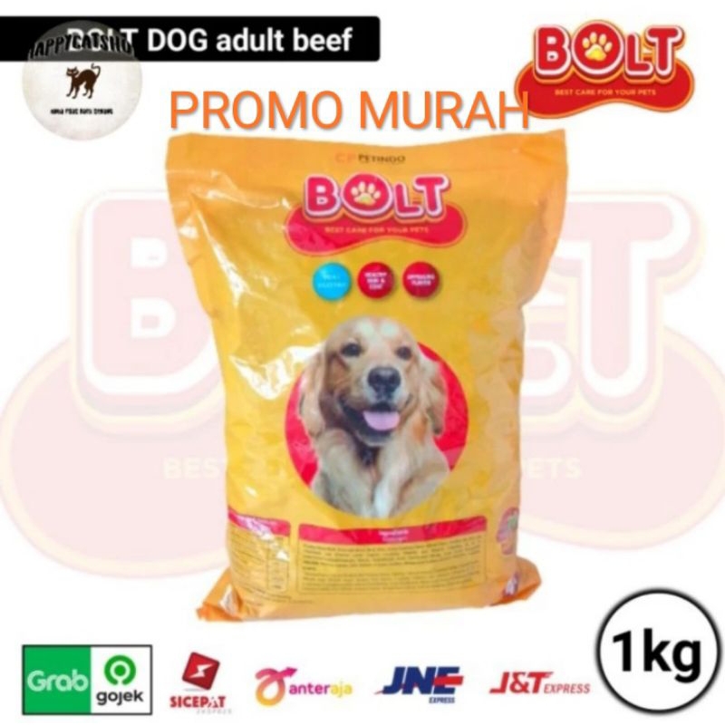 Makanan Anjing Bolt Dog Repack 1kg - Makanan anjing Dog Food Bolt
