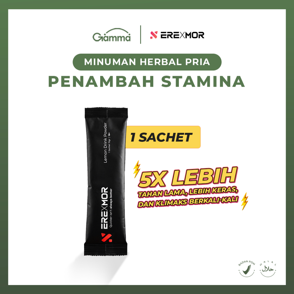 EREXMOR Minuman Ginseng Pria  Minuman stamina pria 1 Sachet
