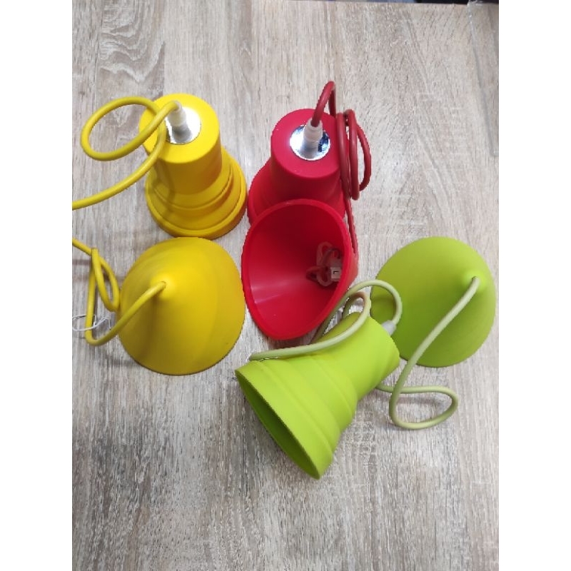 Lampu Gantung Cafe Warna Warni Karet Fiting E27