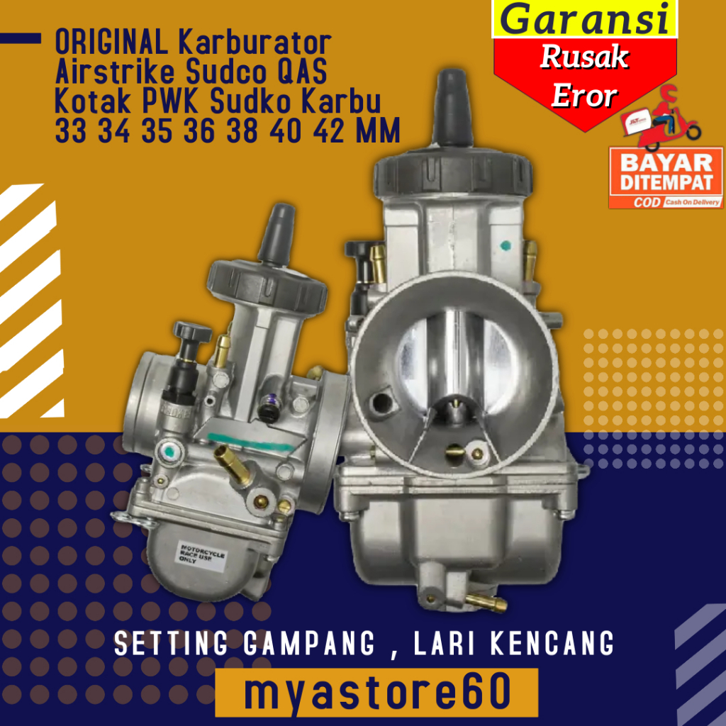 ORIGINAL Karburator Airstrike Sudco QAS Kotak PWK Sudko Karbu Carburator Carbu PWK 33 34 35 36 38 40