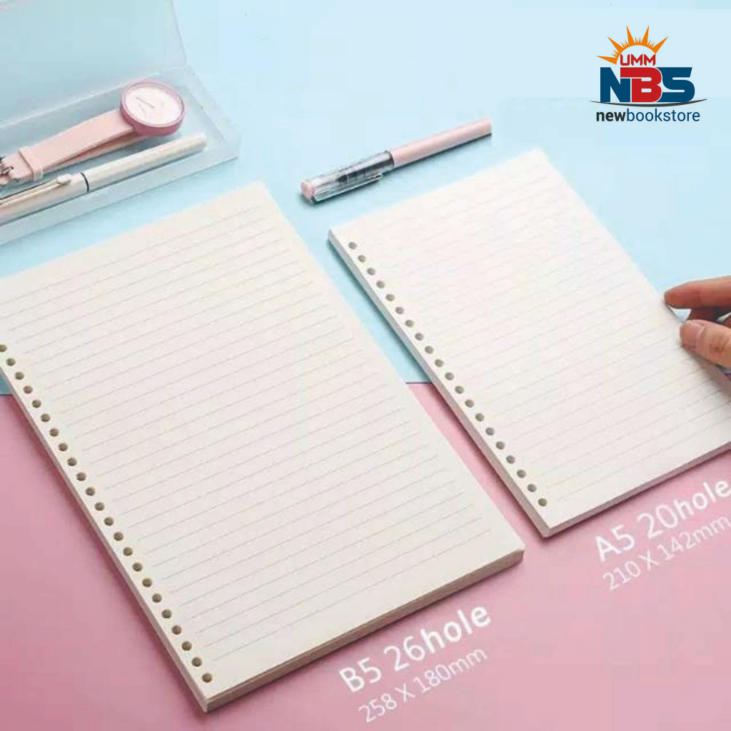 

Loose Leaf A5 & B5 Wengu Garis - Kotak