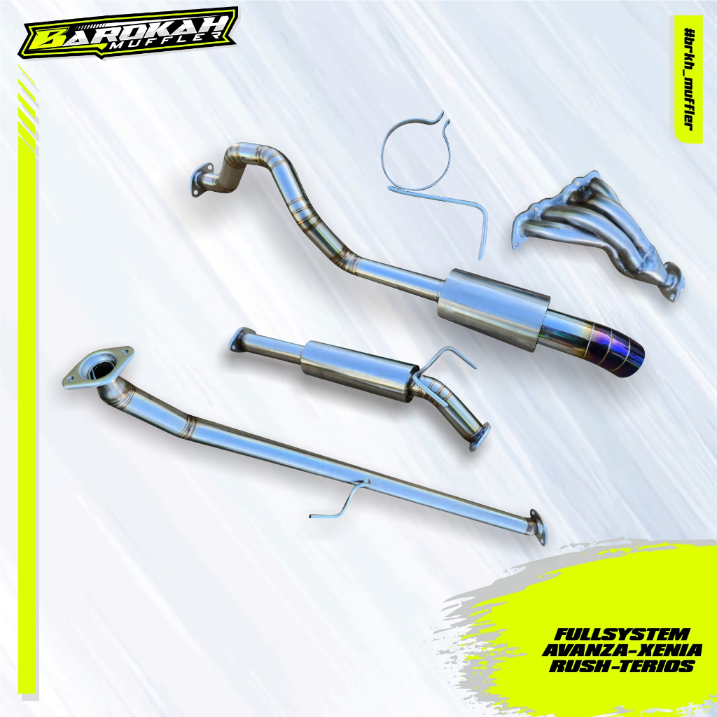 KNALPOT MOBIL AVANZA XENIA RUSH HEADER VARISI BOLT ON FULL SYSTEM PLUS KETENGAN - BERKAHPERFORMANCE