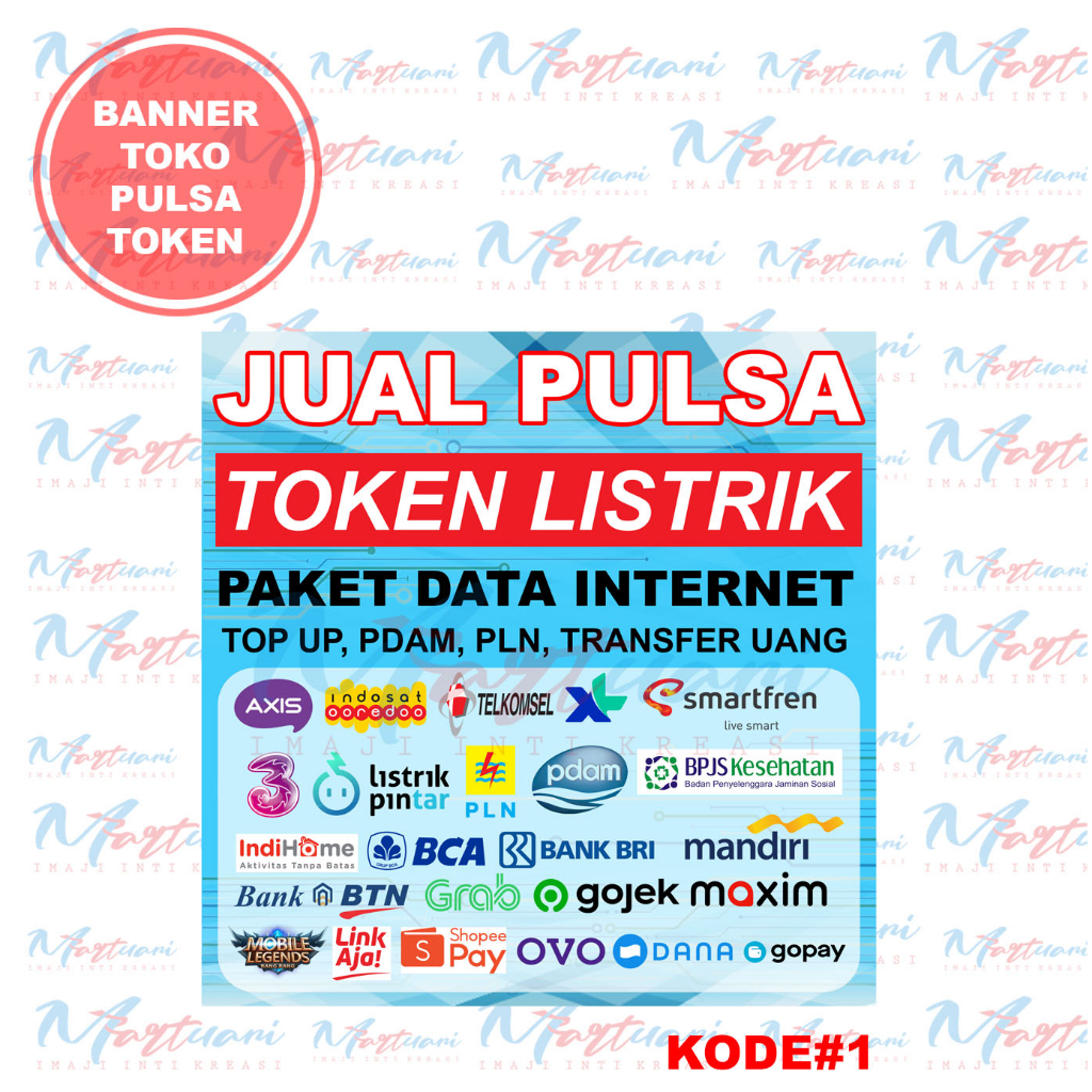 SPANDUK BANNER TOKO PULSA DAN TOKEN LISTRIK