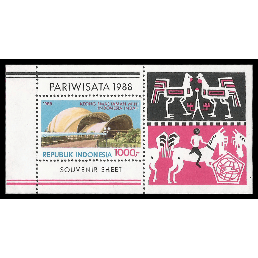 

Souvenir Sheet Prangko Perangko Indonesia Seri Pariwisata 1988 SS-77-78 Kondisi Mint