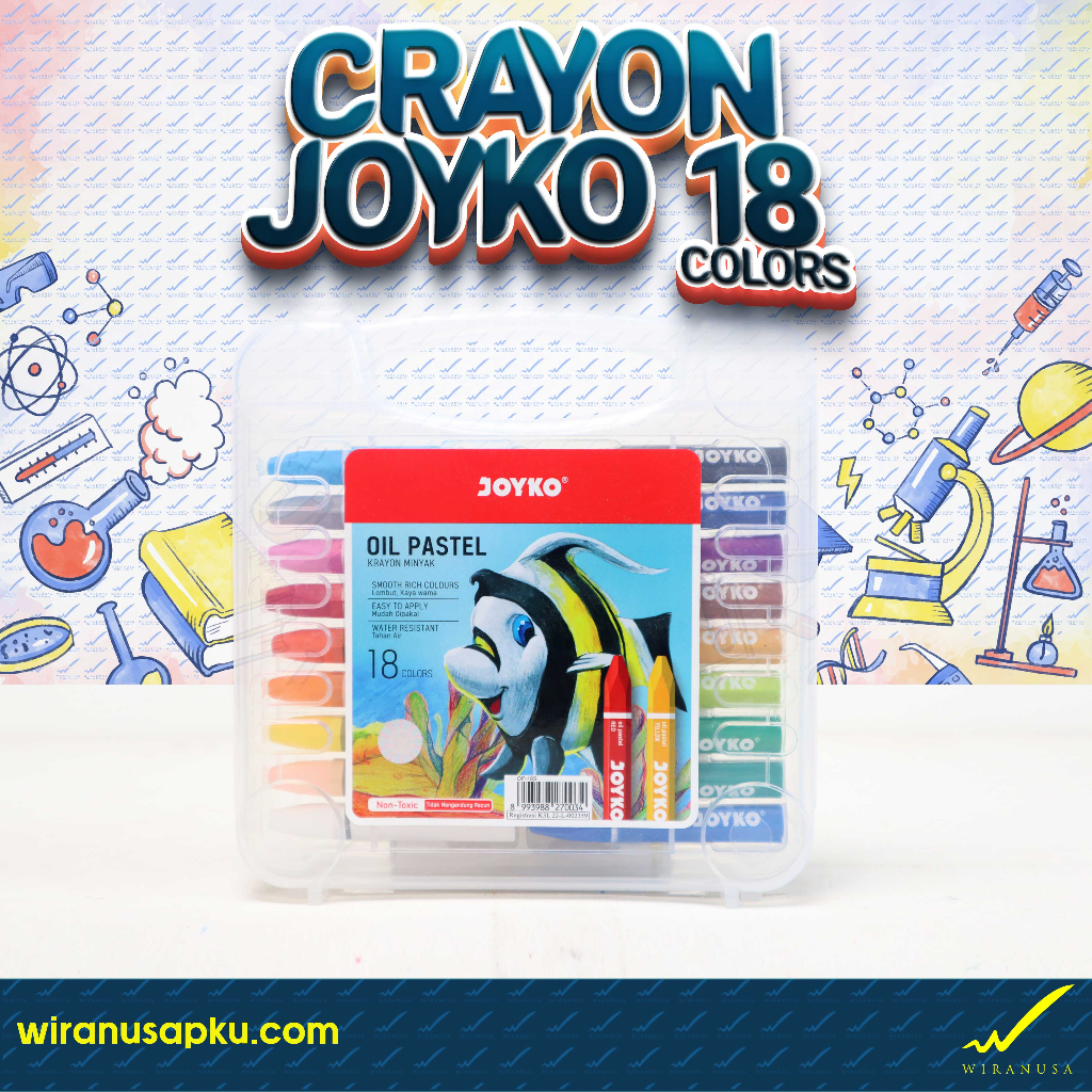 

Crayon 18 Warna Joyko OP-18S