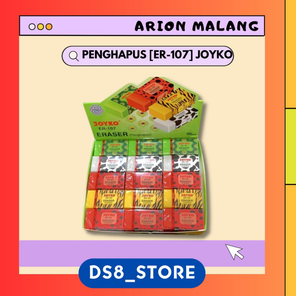 

Penghapus Pensil / Eraser Motif Animal ER-107 JOYKO