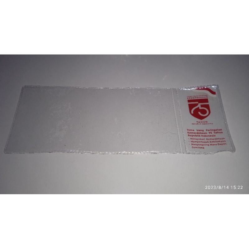 Mika Plastik Pelindung Uang Versi Kemerdekaan RI ke 75