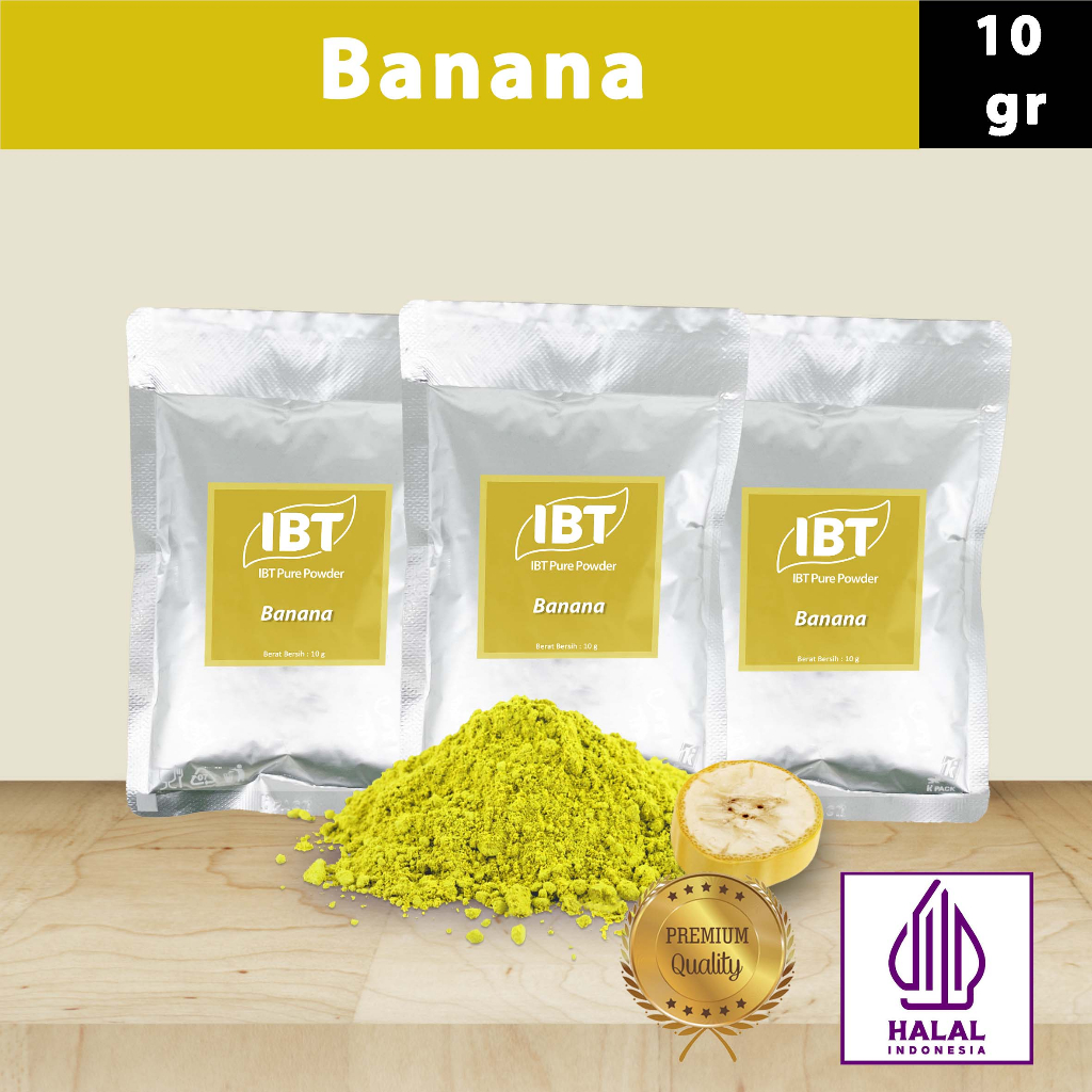 

Pure Banana powder. Impor Taiwan. Bubuk Essence Pisang Murni Kualitas Bagus Sachet