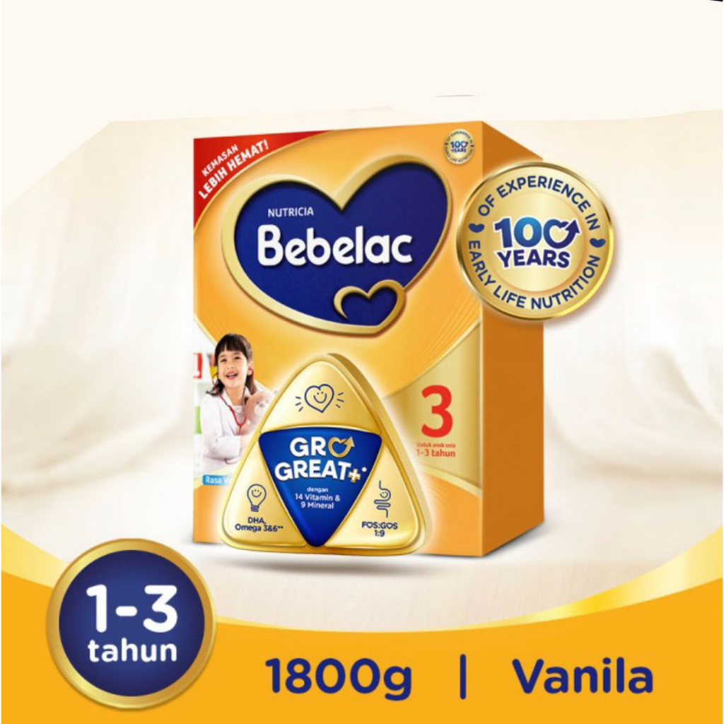 

BEBELAC 3 - Vanilla - Susu Pertumbuhan Bubuk 1800 gram (1-3 Tahun)
