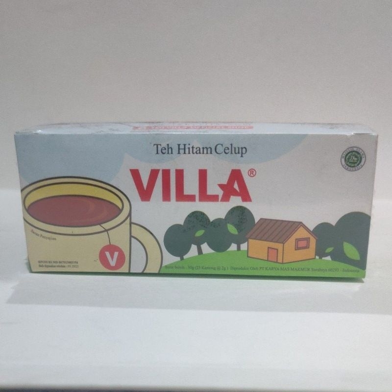 

teh hitam celup/teh villa isi 25kantong @2g