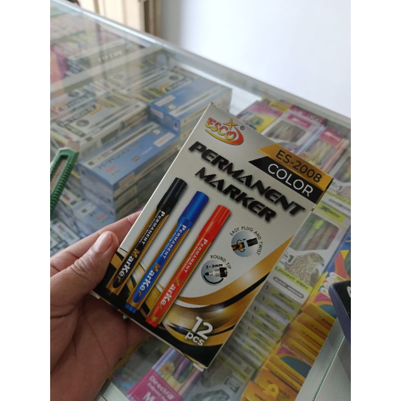 

Spidol Permanen Marker ESCO ES 2008 Hitam