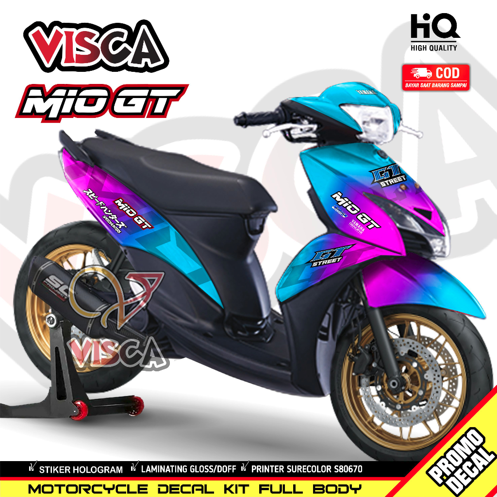 DECAL MIO GT FULL BODY STIKER MIO GT VARIASI FULL BODY STRIPING MIO GT VARIASI DECAL HOLOGRAM MIO GT