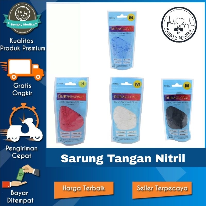 Sarung Tangan Nitril 5 Pasang  Nitrile Glove DuraGlove