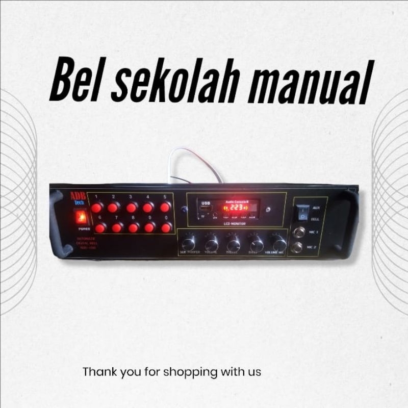 Bell Sekolah Manual | Power Amplifier Bell sekolah