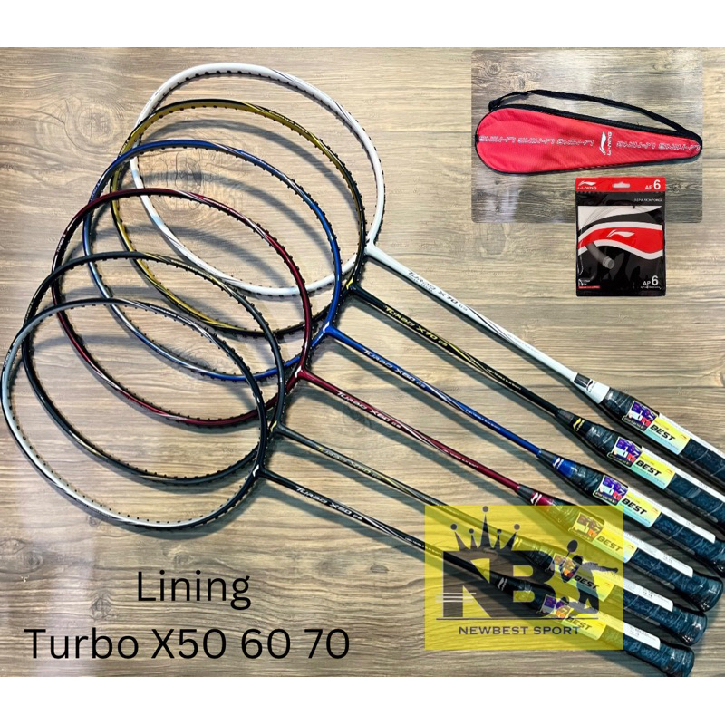 RAKET BADMINTON LINING TURBO X50 X60 X70 ORIGINAL