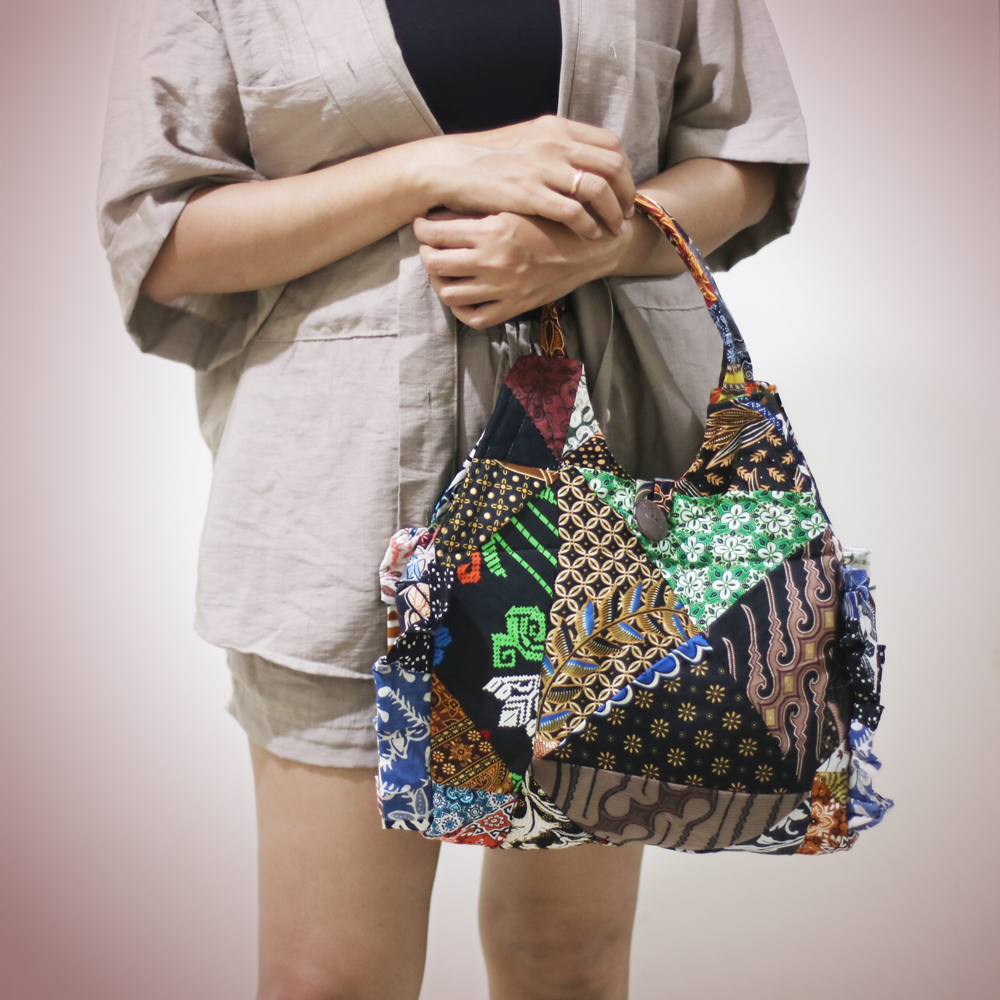 CANDRAMAYA BAG | COD Tas Batik Perca Tenteng Hand Bag Etnik Estetik Murah Totebag Tote Wanita Oleh O