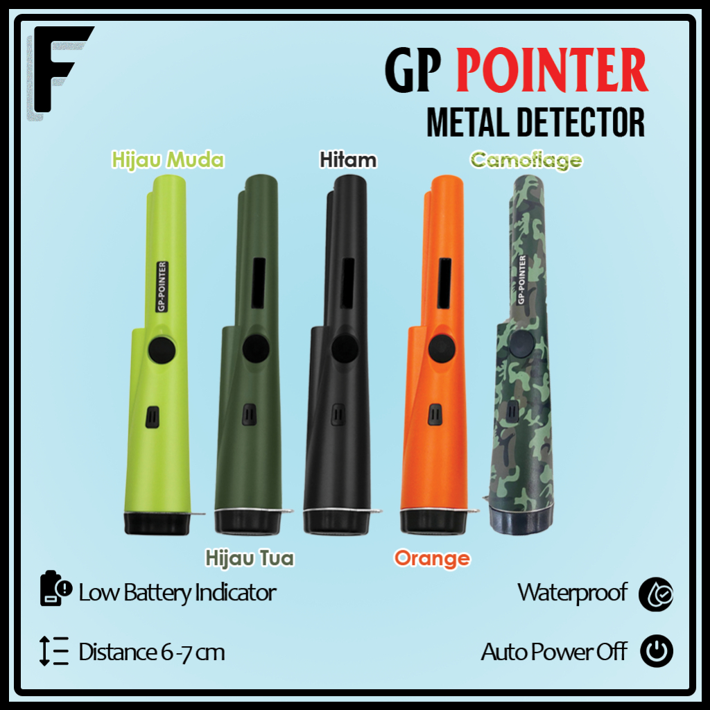 GP Pointer S Metal Detektor / Alat Deteksi Logam Metal Emas Perak