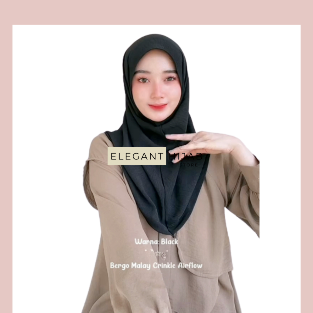 Bergo Malay Crinkle Airflow Premium