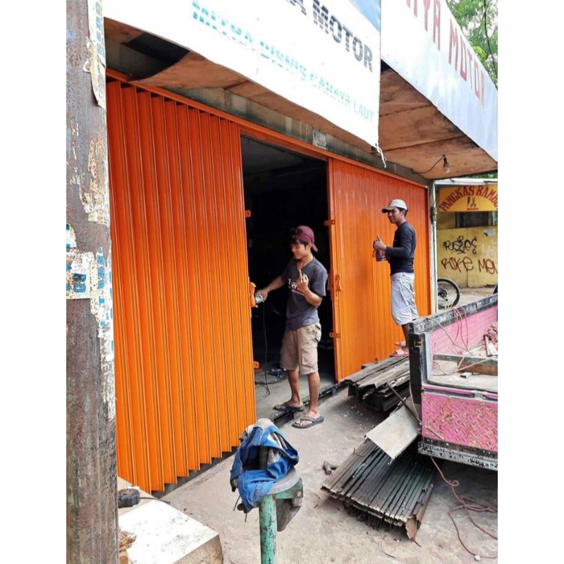 pintu warung follding gate rolling door