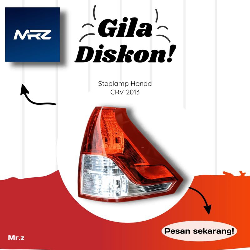 stoplamp Honda CRV 2013 lampu belakang CRV