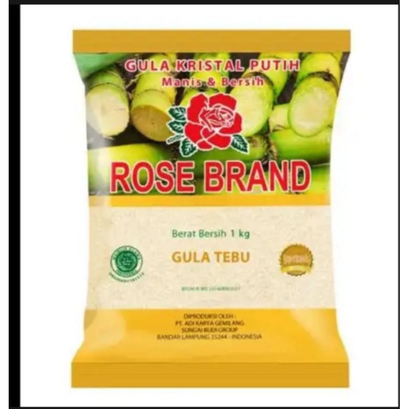 

Gula kristal merk rose brand kemasan 1 kg, asli tebu pilihan.