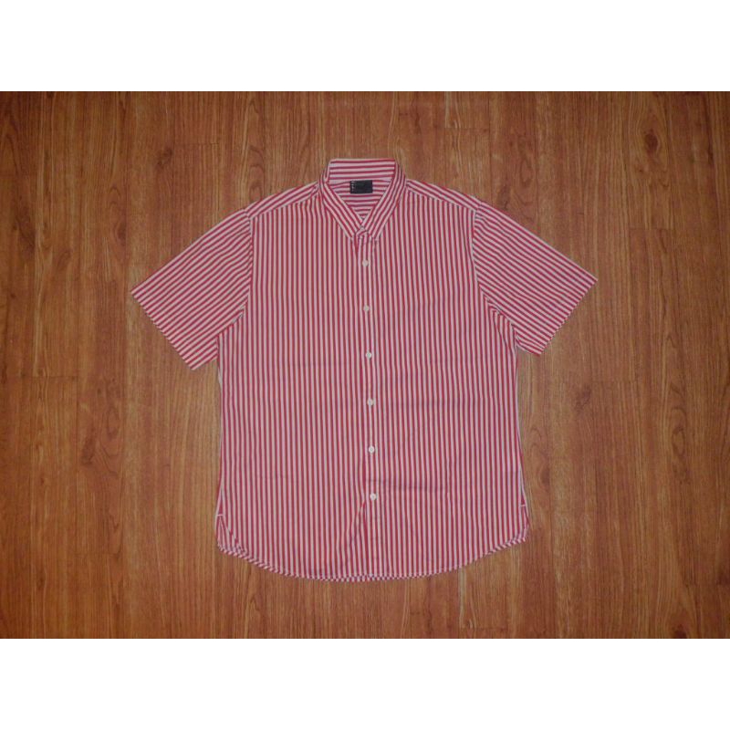 Kemeja Salur Cotton Merah Putih Topten