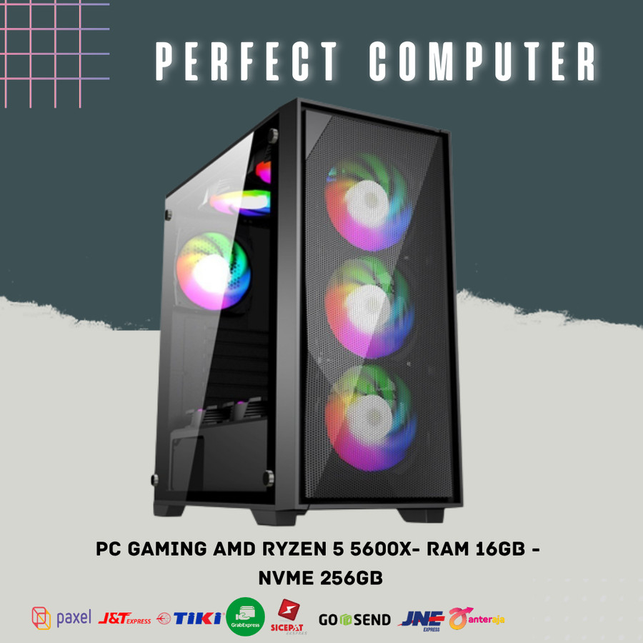 PC GAMING AMD RYZEN 5 5600X- RAM 16gb - NVME 256GB