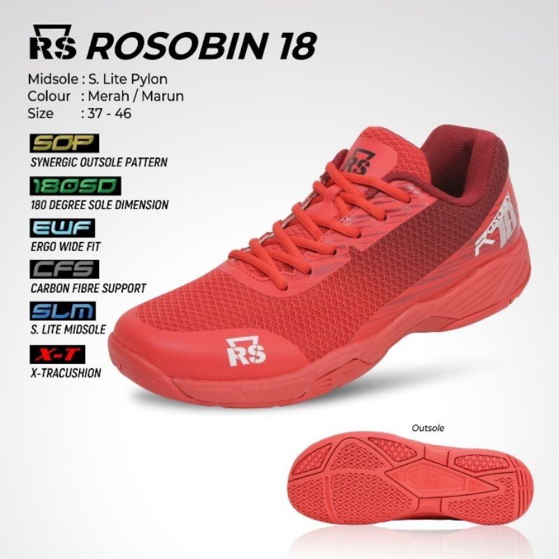 Sepatu Badminton RS Rosobin 18