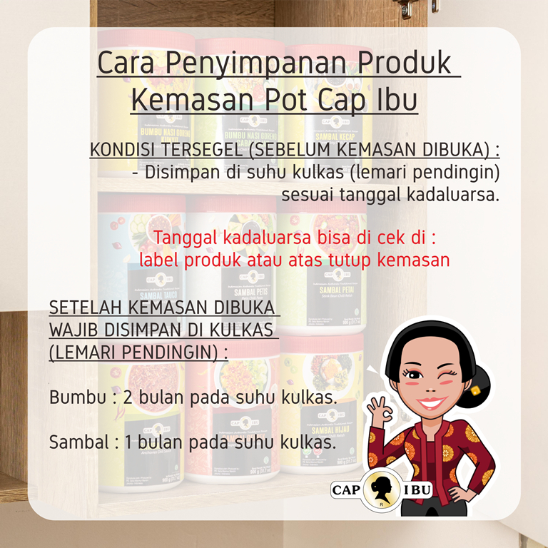 CAP IBU Sambal Cumi Kemasan Pot