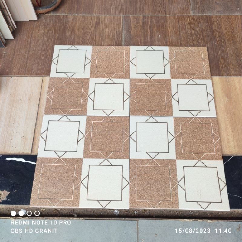 keramik lantai 30x30 1107 brown by ikad