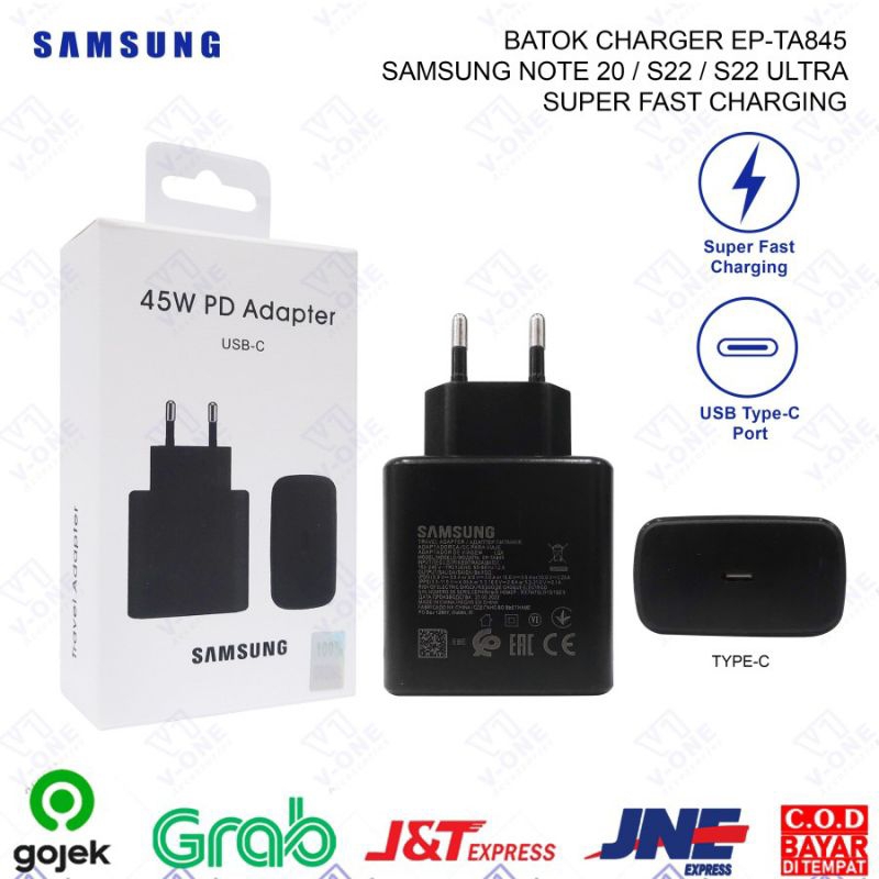 BATOK KEPALA CHARGER SAMSUNG NOTE 20 ORI 100 EP-TA845 FAST CHARGIN