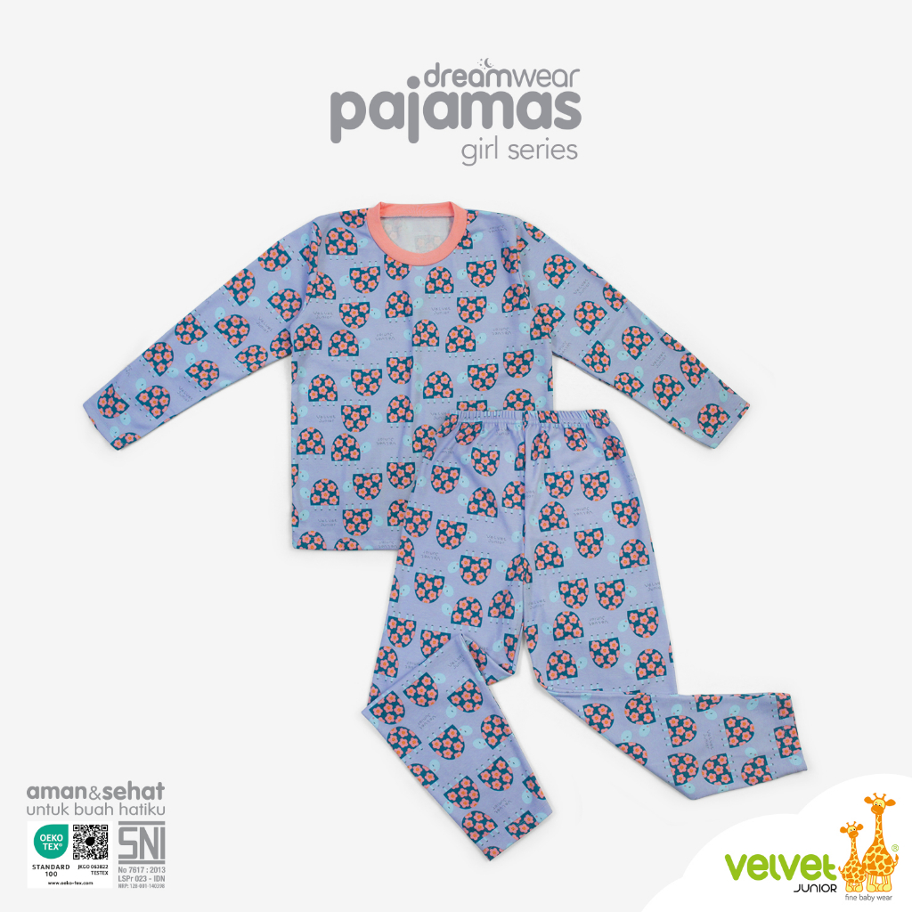 Velvet Junior Baju Anak Piyama Size 10 satuan Brave Builder (TANPA RIB)