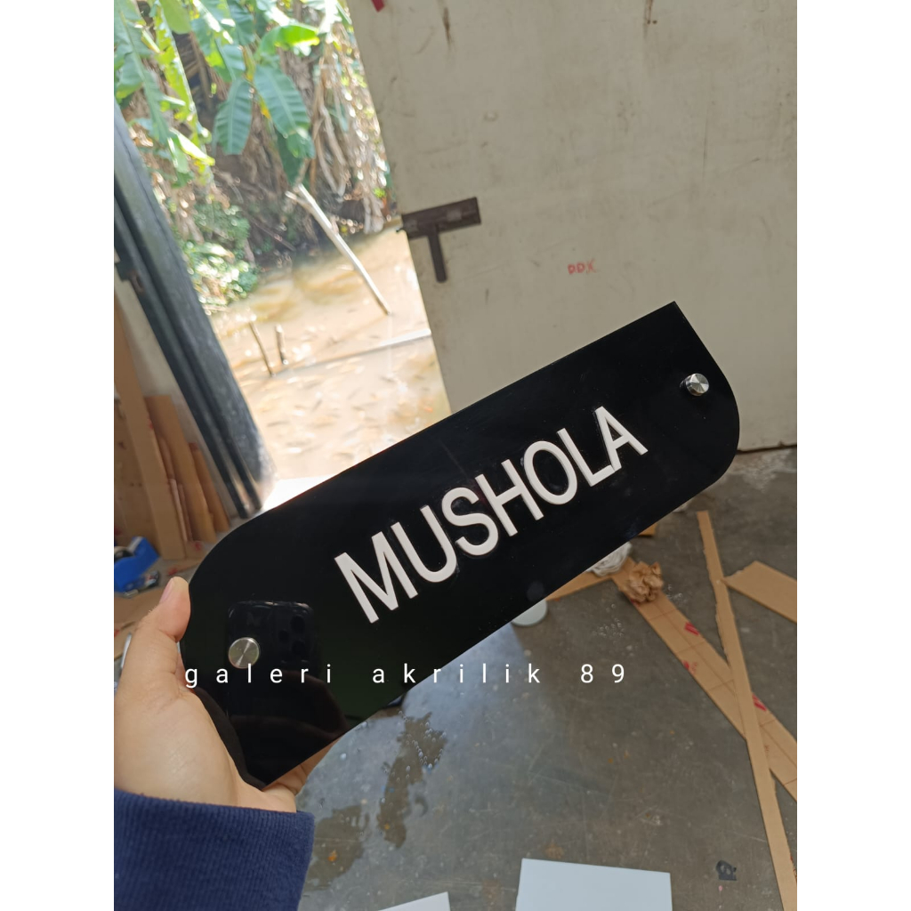 Mushola Sign | Mushola huruf timbul