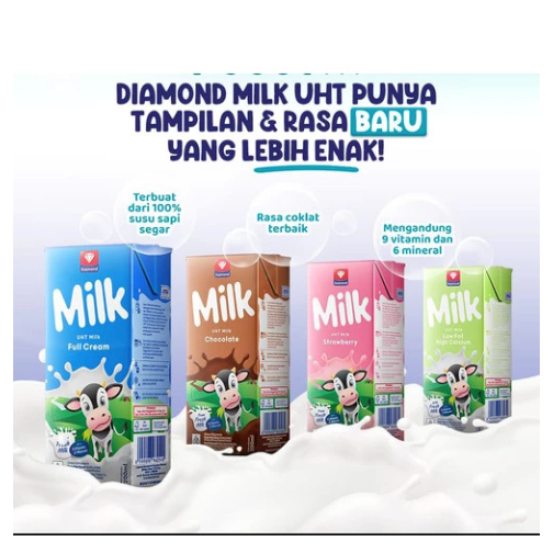 

Diamond Milk Susu UHT 200ml - Low Fat / Coklat / Strawberry