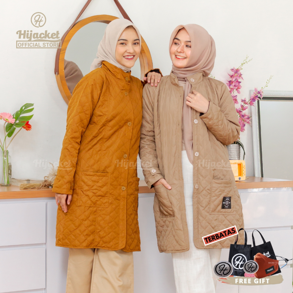 Hijacket Belva | Hijaket Jaket Hijab Panjang Wanita Muslimah
