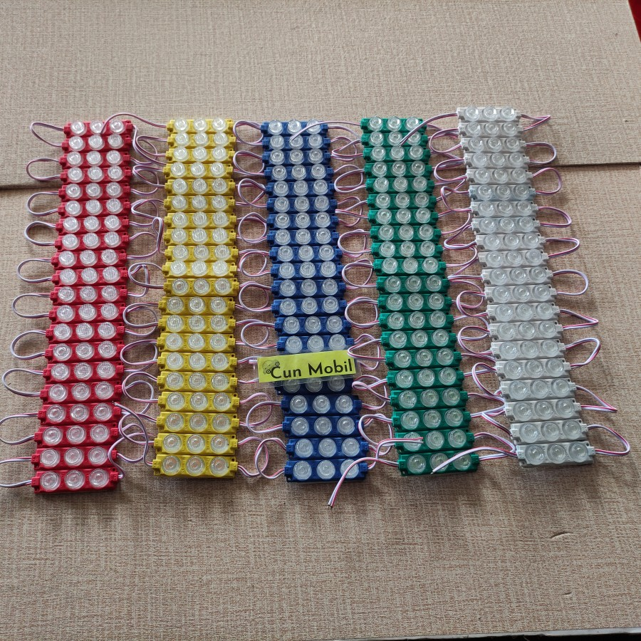 Bohlam led 12V 24V terang sekali model 3 tiga mata harga per 3 bohlam