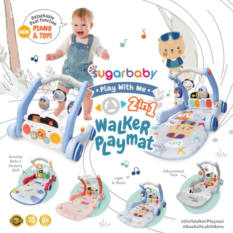 (D) Sugar Baby/Playmet New Play With Me 2In 1 Walker